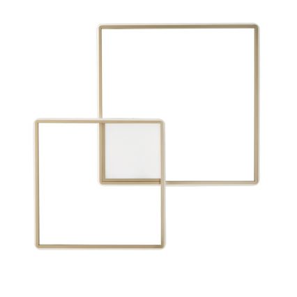 Ondaluce - Lampada da soffitto LED dimmerabile DOWEL LED/46W/230V 55x55 cm dorata