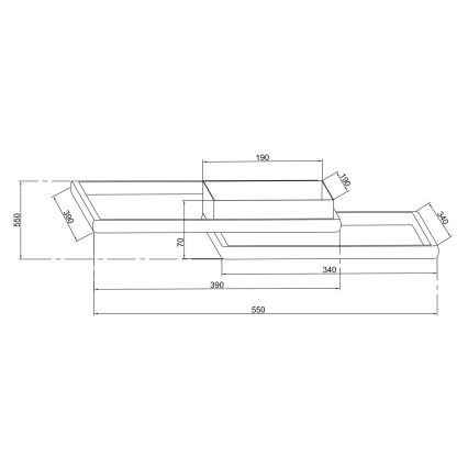 Ondaluce - Lampada da soffitto LED dimmerabile DOWEL LED/46W/230V 55x55 cm dorata