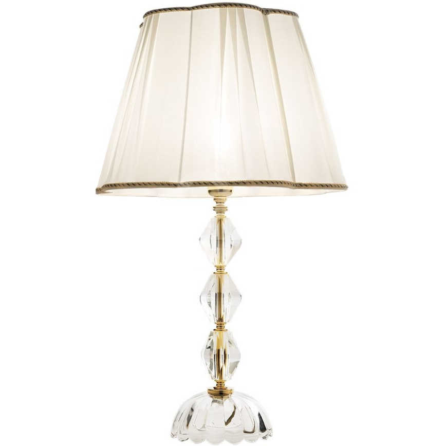 Ondaluce - Lampada da tavolo in cristallo BRIGIDA 1xE27/15W/230V crema/trasparente
