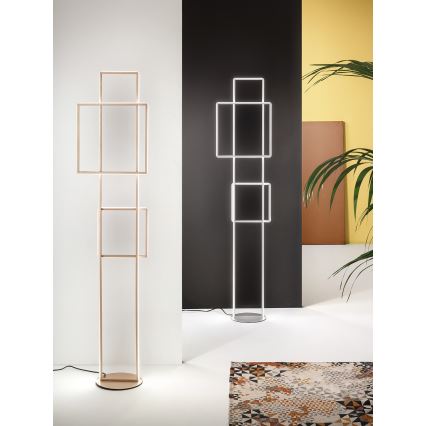 Ondaluce - Lampada da terra dimmerabile a LED DOWEL, 77 W/230 V, 166 cm, dorata