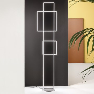 Ondaluce - Lampada da terra dimmerabile a LED DOWEL LED/77W/230V argento