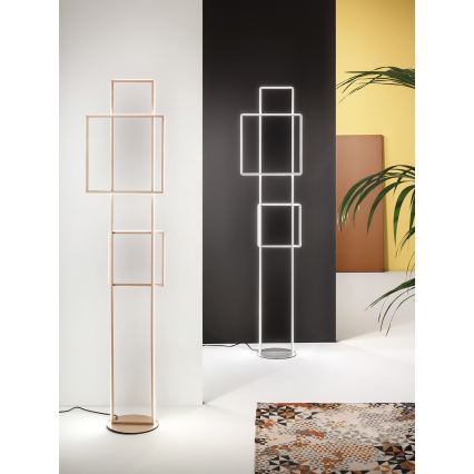 Ondaluce - Lampada da terra dimmerabile a LED DOWEL LED/77W/230V argento