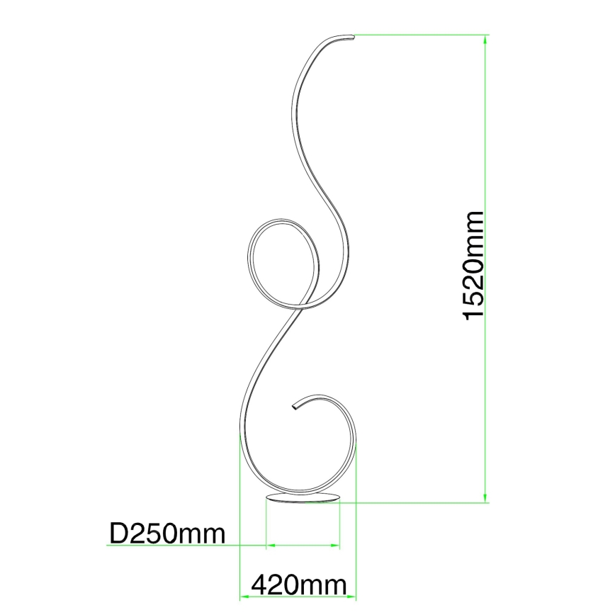 Ondaluce - Lampada da terra dimmerabile a LED FLOK LED/44W/230V bianca