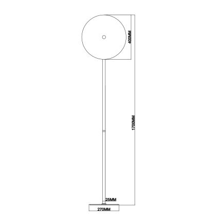 Ondaluce - Lampada da terra dimmerabile JOKEY LED/15W/230V 170 cm oro/beige fumé