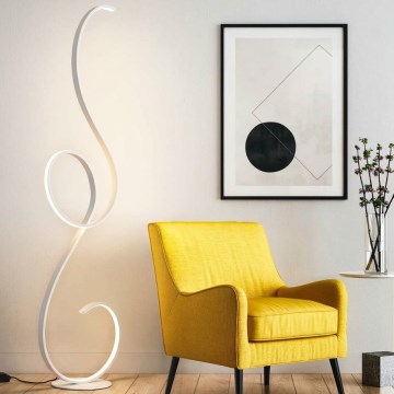 Ondaluce - Lampadaire LED dimmable FLOK LED/44W/230V blanc