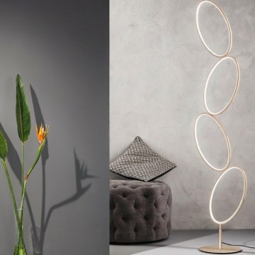 Ondaluce - Lampadaire LED dimmable RICE LED/38W/230V 166 cm doré