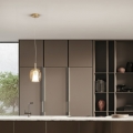 Ondaluce - Lampadario a sospensione su cavo THELMA 3xE27/15W/230V diametro 19,5 cm oro/beige fumé