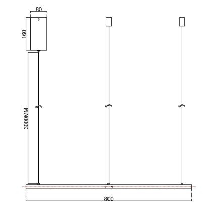 Ondaluce - Lampadario LED dimmerabile a sospensione con cavo SOEL LED/38W/230V Ø 80 cm, finitura oro