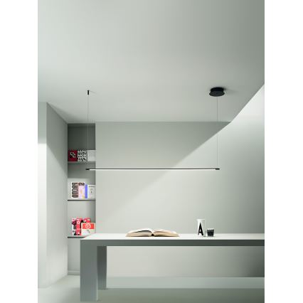 Ondaluce - Lampadario LED dimmerabile a sospensione su cavo GENIUS LED/28W/230V nero