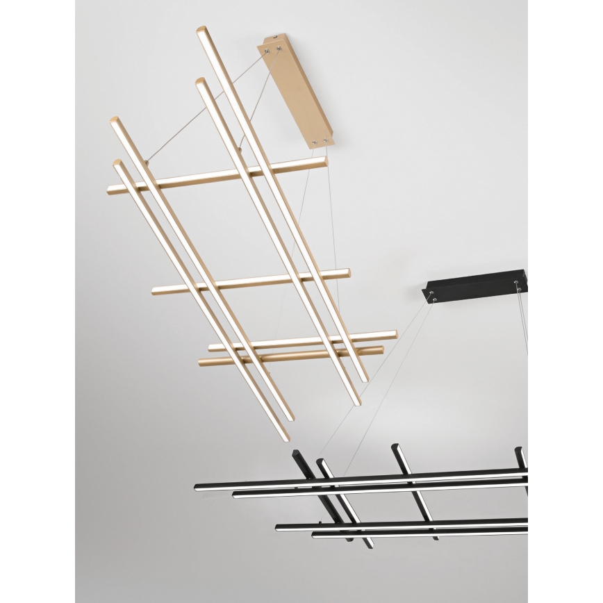 Ondaluce - Lampadario LED dimmerabile a sospensione su cavo MOVIDA LED/114W/230V oro