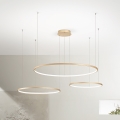 Ondaluce - Lampadario LED dimmerabile a sospensione su cavo SOEL LED/28W/230V + LED/38W + LED/47W Ø 100/80/60 cm oro