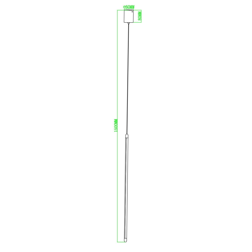 Ondaluce - Lampadario LED dimmerabile su cavo GENIUS LED/12W/230V Ø 1,5 cm oro