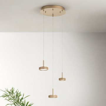 Ondaluce - Lampadario LED dimmerabile su cavo NINA LED/24W/230V Ø 35 cm oro