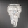 Ondaluce - Lampadario sospeso in cristallo con cavo ALEXANDER 10xE14/10W/230V Ø 50 cm cromo lucido