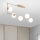 Ondaluce - Lampadario su asta MONILE 5xE14/10W/230V oro/bianco