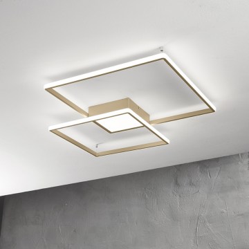 Ondaluce - LED-dimmbare Deckenleuchte DOWEL LED/46W/230V goldfarben