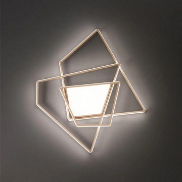 Ondaluce - LED-dimmbare Deckenleuchte GALAXY LED/90W/230V 71x84 cm Gold