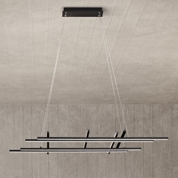 Ondaluce - LED-dimmbare Hängeleuchte an Kabel MOVIDA LED/114W/230V schwarz