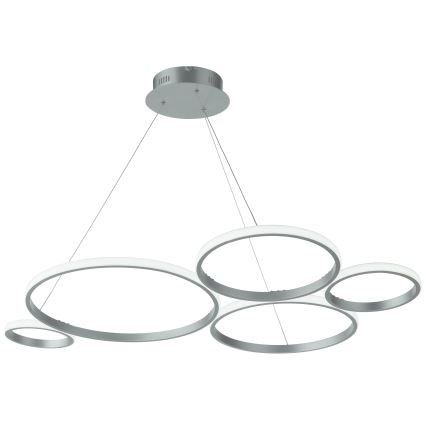Ondaluce - LED-dimmbare Pendelleuchte an Seil POIS LED/60W/230V silber