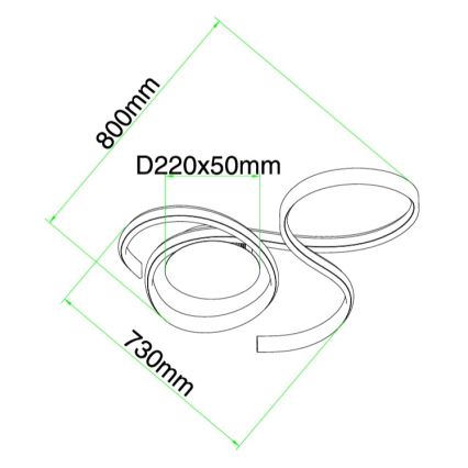 Ondaluce - LED-dimmbare Wandleuchte TWIST LED/57W/230V weiß