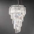 Ondaluce - Lustre en cristal suspendu par câble ALEXANDER 10xE14/10W/230V Ø 50 cm chrome brillant