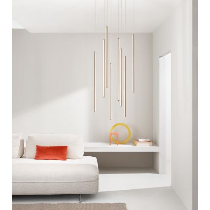 Ondaluce - Lustre LED dimmable sur câble GENIUS LED/12W/230V Ø 1,5 cm finition dorée