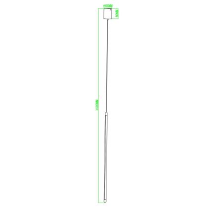 Ondaluce - Lustre LED dimmable sur câble GENIUS LED/12W/230V Ø 1,5 cm finition dorée