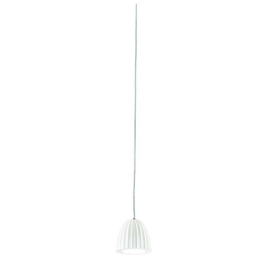 Ondaluce - Pendelleuchte an Kabel CONCRETE 1xGU10/7,5W/230V Ø 10,5 cm Beton/Weiß