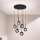 Ondaluce - Pendelleuchte an Kabel JEWEL 8xE14/10W/230V Durchmesser 70 cm schwarz/rauchschwarz