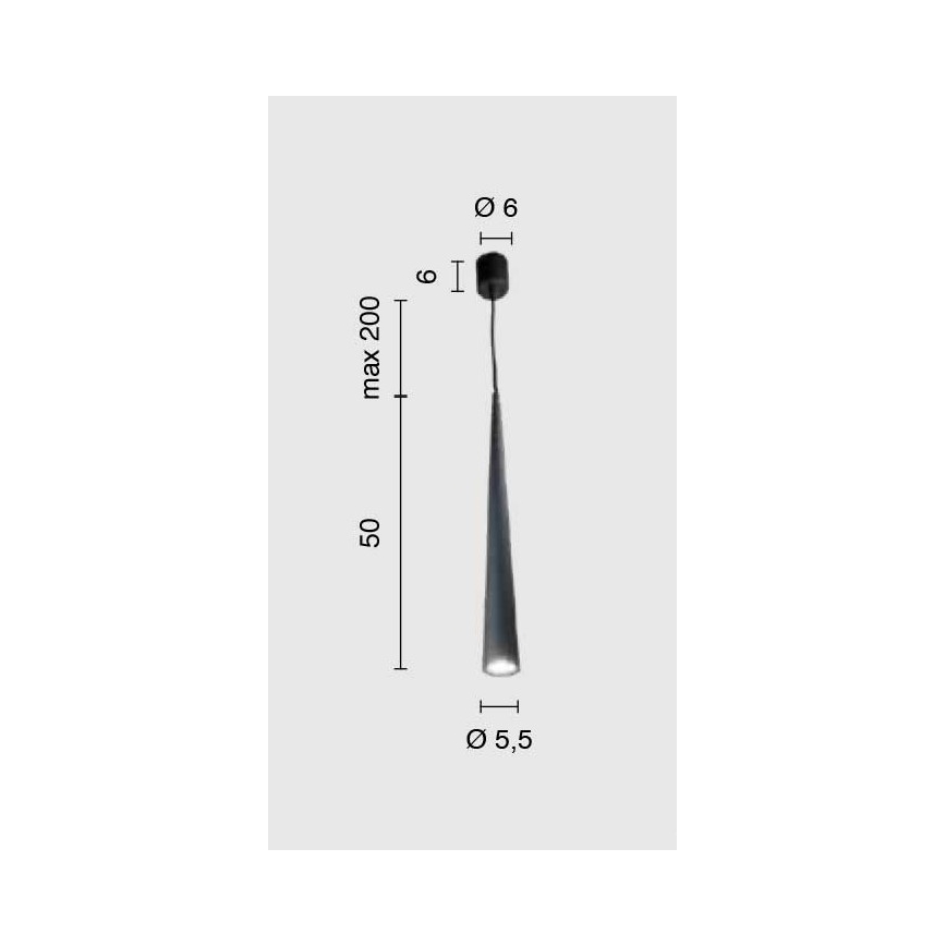 Ondaluce - Pendelleuchte an Kabel NOA 1xGU10/20W/230V Ø 5,5 cm goldfarben