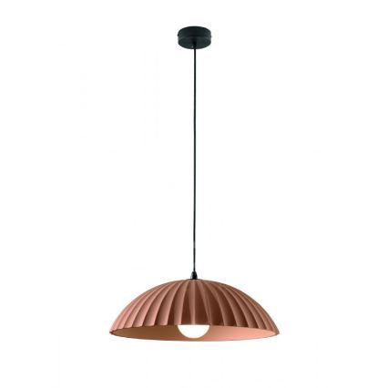 Ondaluce - Pendelleuchte an Kabel RUSTIC 1xE27/15W/230V Ø 50 cm Betonoptik/Braun