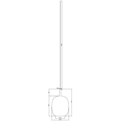Ondaluce - Pendelleuchte an Kabel THELMA 1xE27/15W/230V Ø 19,5 cm Gold/rauchiges Beige