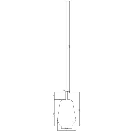 Ondaluce - Pendelleuchte an Kabel THELMA 1xE27/15W/230V Ø 19 cm gold/transparent