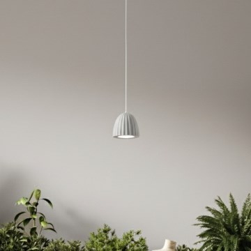 Ondaluce - Pendelleuchte mit Kabel CONCRETE 1x GU10/7,5 W/230 V Ø 10,5 cm Beton/Grau