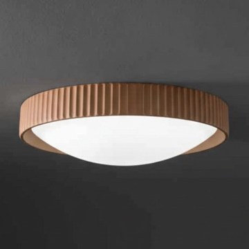 Ondaluce - Plafoniera da soffitto CONCRETE LED/20W/230V, diam. 41 cm, cemento/marrone