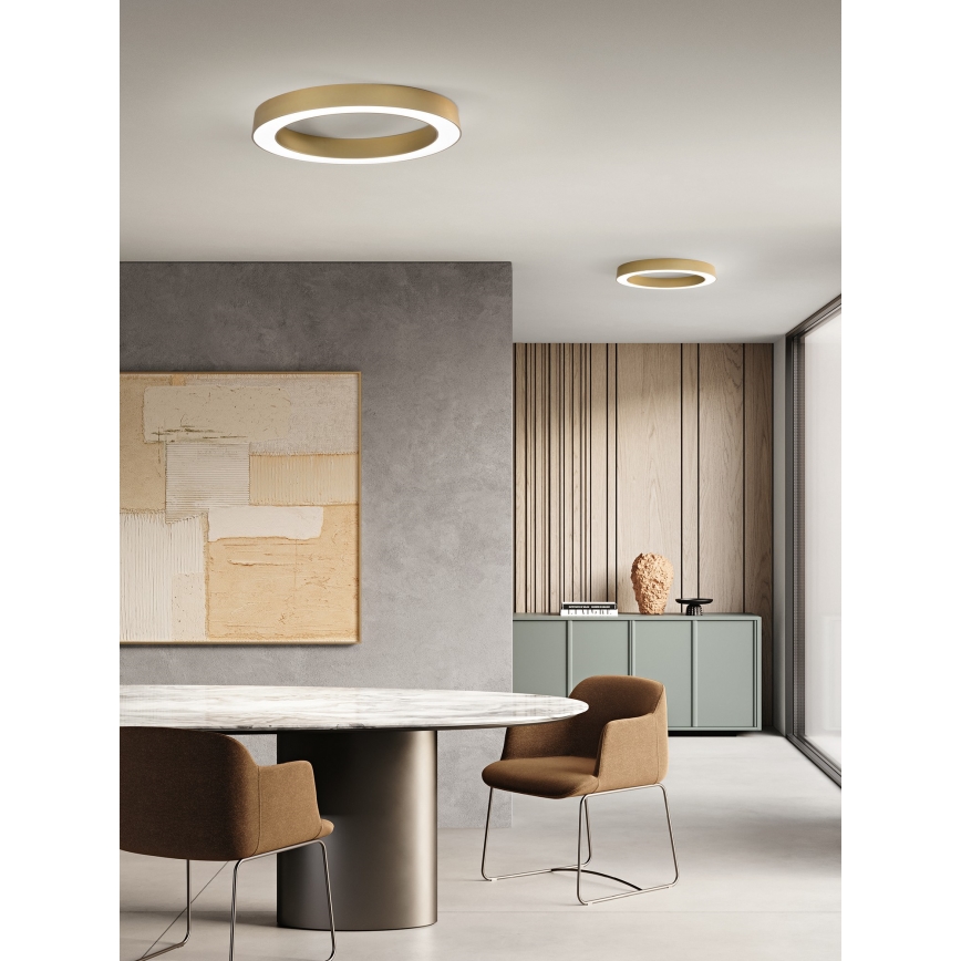 Ondaluce - Plafoniera LED dimmerabile GLOBUS LED/40W/230V 3000/4000K Ø 60 cm dorata