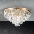 Ondaluce - Plafoniera in cristallo CASTLE 12xG9/7W/230V Ø 60 cm oro