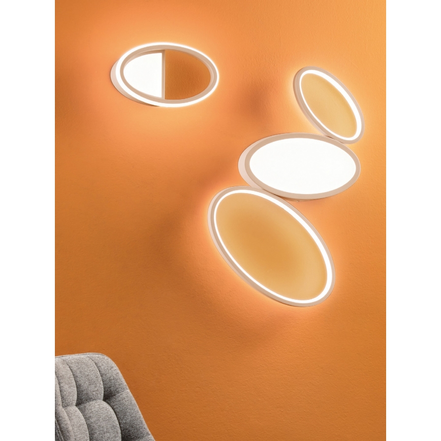 Ondaluce - Plafoniera LED dimmerabile RICE LED/25W/230V 38x63 cm dorata