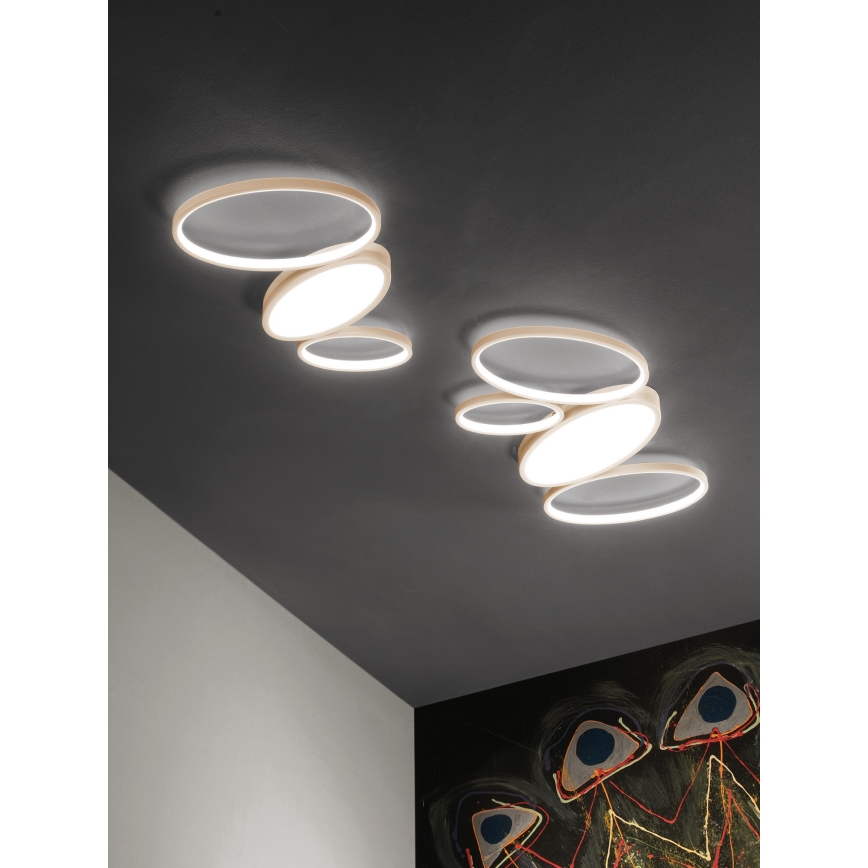 Ondaluce - Plafoniera LED dimmerabile RICE LED/34W/230V 45x80 cm dorata