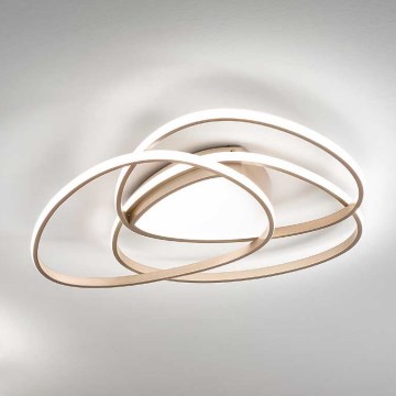 Ondaluce - Plafoniera LED dimmerabile ROSE LED/80W/230V 71x76 cm oro