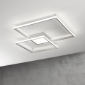 Ondaluce - Plafonnier LED dimmable DOWEL LED/46W/230V 55x55 cm argenté