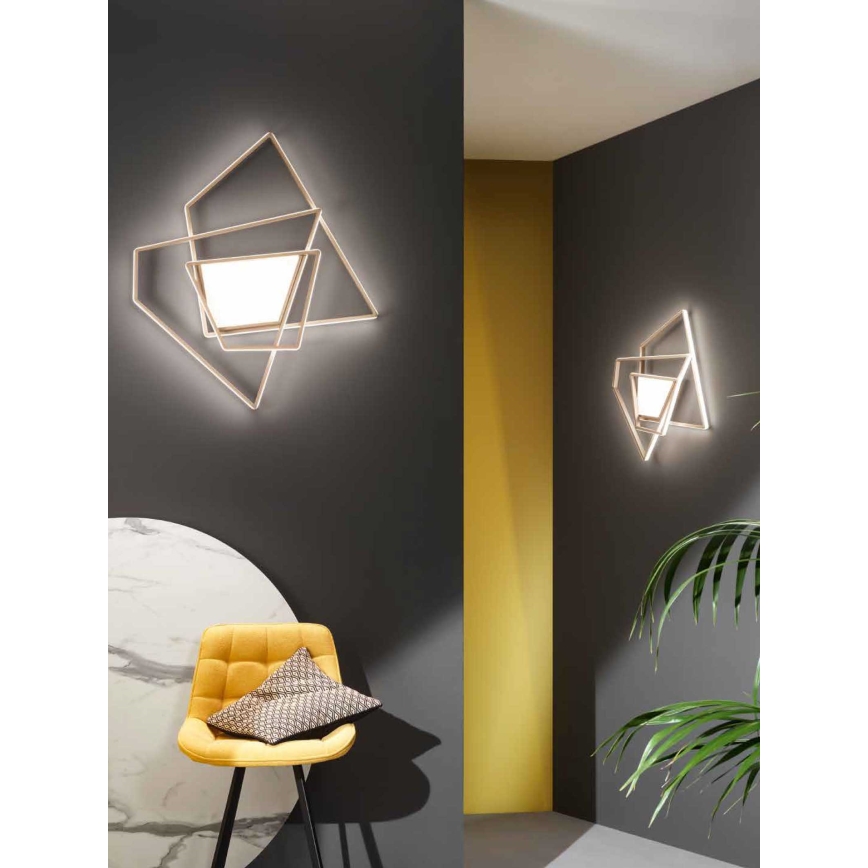 Ondaluce - Plafonnier LED dimmable GALAXY LED/90W/230V 71x84 cm doré