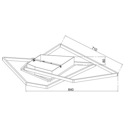 Ondaluce - Plafonnier LED dimmable GALAXY LED/90W/230V doré
