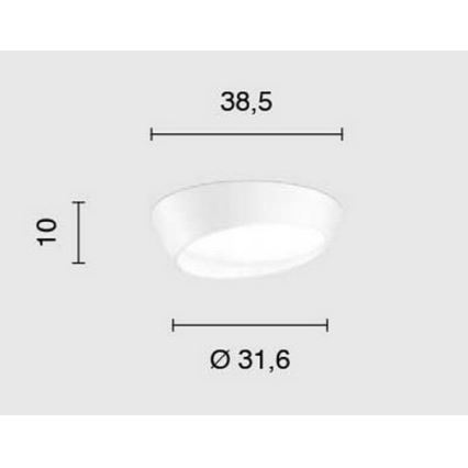 Ondaluce - Plafonnier LED dimmable HALF LED/25W/230V 3000/4000K Ø 38,5 cm blanc