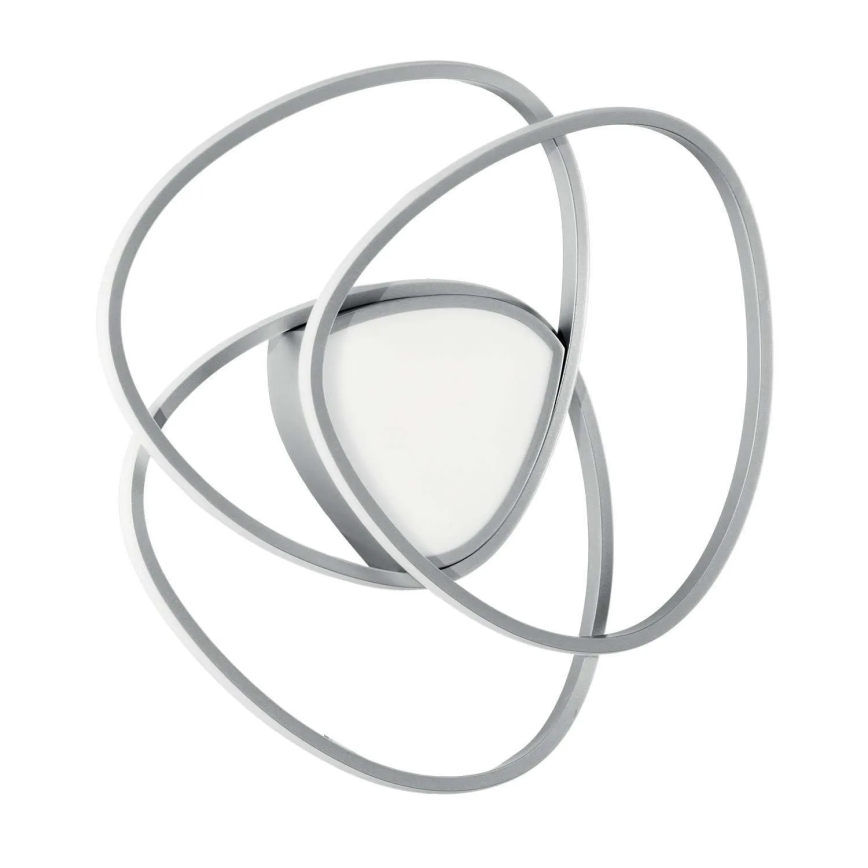 Ondaluce - Plafonnier LED dimmable ROSE, 60 W / 230 V, 50 x 54 cm, argenté