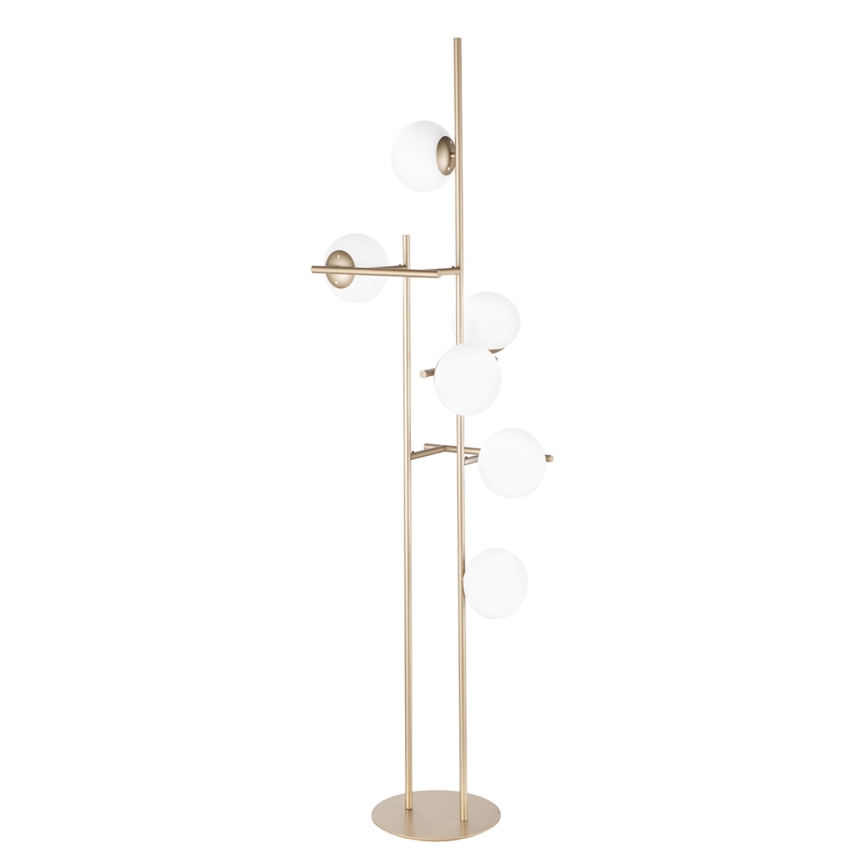 Ondaluce - Stehleuchte JEWEL 6xE14/10W/230V gold/weiß