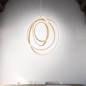Ondaluce - Suspension LED dimmable sur câble GOLDEN LED/50W/230V dorée