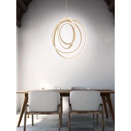 Ondaluce - Suspension LED dimmable sur câble GOLDEN, LED/50W/230V, Ø 50 cm, dorée