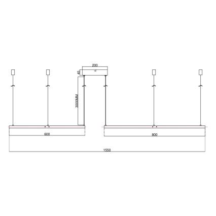 Ondaluce - suspension LED dimmable sur câble SOEL LED/28W/230V + LED/38W 3000/4000K Ø 80/60 cm blanc