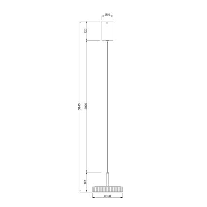 Ondaluce - Suspension LED sur câble NINA LED/20W/230V Ø 19 cm dorée